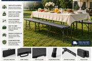 Set of 2 Foldable Picnic &amp; Camping Benches