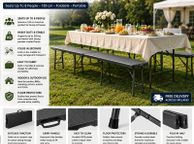 main image for ad Set of 2 Foldable Picnic &amp; Camping Benches