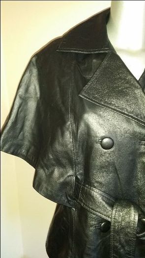 Brand new  Black real leather Coleen X unique jacket size UK10 EU38