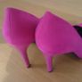Hot Pink Court Shoes (Size4) Wide Fit Image 3