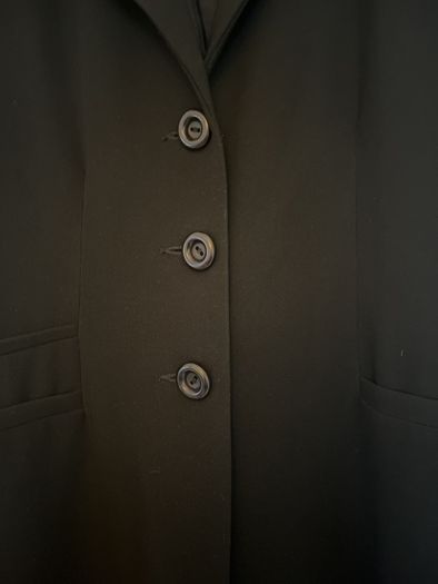 Black full length dress coat