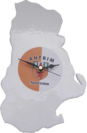 Handmade Glass County Clock - Antrim