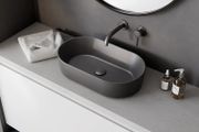Lova Cera-Line 53 Matt Gun Metal Ceramic Countertop Washbasin