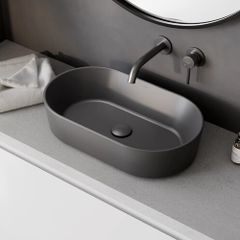 Lova Cera-Line 53 Matt Gun Metal Ceramic Countertop Washbasin