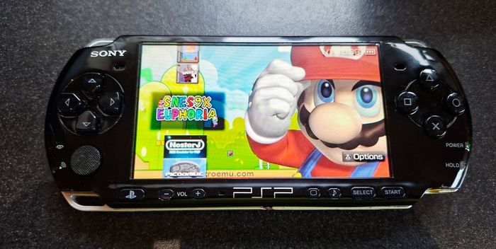 Modded Black PSP Slim 3000 128GB with games