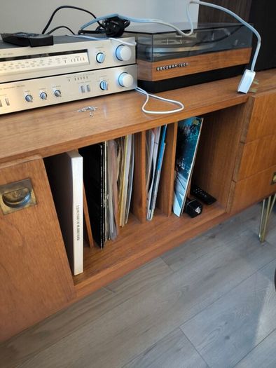 side board, record player unit