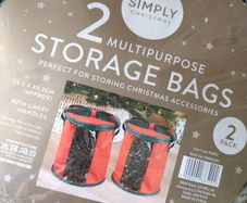 Set of x2 Christmas Storage Bags