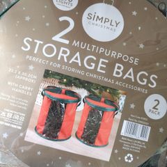 Set of x2 Christmas Storage Bags