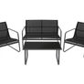 Malibu Retreat Garden Sofa Set 4 Piece Outdoor Patio Furniture with Glass Table Image 5
