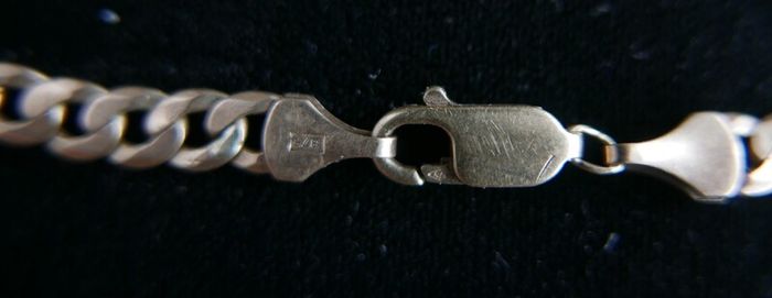Vintage Solid Gold 9 Ct  Gold  375 Identity Men's Bracelet