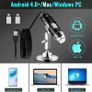 1600X USB Microscope 1080P HD Soldering Microscope with 8LEDs Compatible with Android, Mac, Windows (X4) Image 4