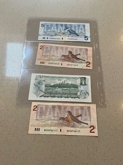 Canada Banknotes lot of 4