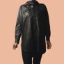 H&M Black Faux Leather Shirt Dress  Size S Image 4