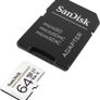 SanDisk HIGH ENDURANCE Video Monitoring for Dashcams & Home Monitoring 64 GB microSDXC Memory Card + SD Adaptor, Up to 100 MB/s read and 40 MB/s Write, Class 10, U3, V30, White Image 2