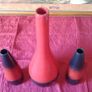 Rocha.John Rocha 17.25 Inches Tall Glazed Ceramic Vase Made In Portugal And Pair Of Siding Vases Image 3