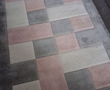 Pink and grey rug 120 x 170cm