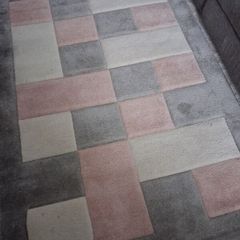Pink and grey rug 120 x 170cm