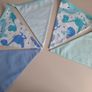 Dinosaur buntings . Blue and pink Image 5