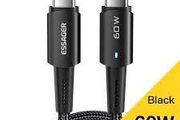 Essager PD100W 60W Type C C to C Cable Fast Charge Mobile Cell Phone Charging Cord Wire For Xiaomi Samsung Huawei Macbook iPad