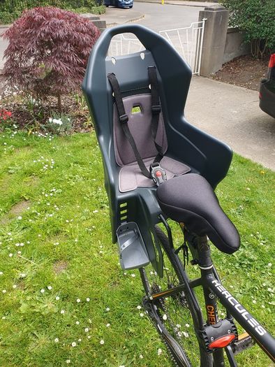 Bicycle rear frame-mounted child seat