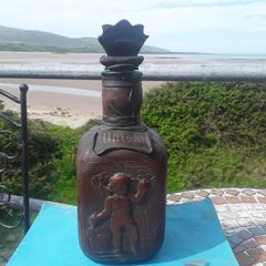 Leather whisky bottle