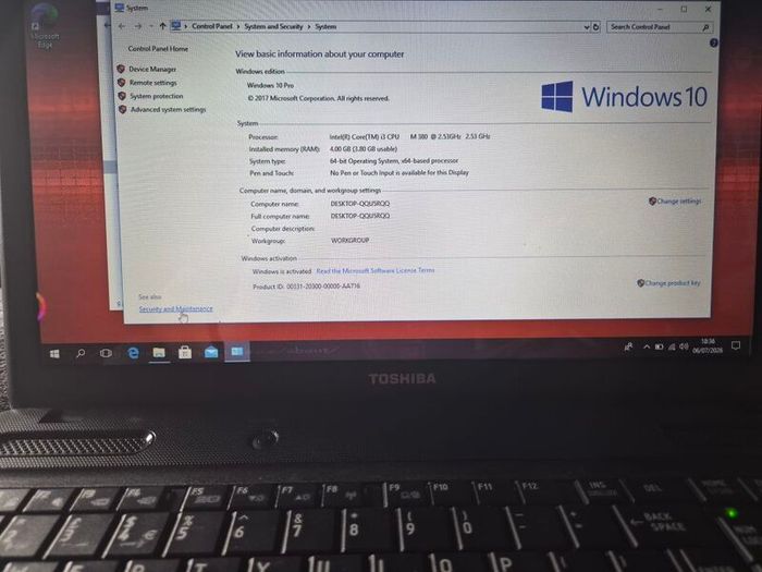 Toshiba satellite pro