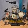 Two Wooden Hand Painted Ships Image 3