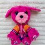 Scruff-A-Luvs Pink Puppy Dog Soft Plush approx. 23 cm. Used Dirty Please see photos Image 2