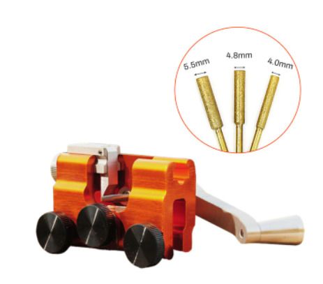 BRAND NEW Easy Portable Chainsaw Sharpener With 3PCS Grinder Stones Aluminium Chainsaw Sharpening Jig Chain Saw Drill Sharpen Tool