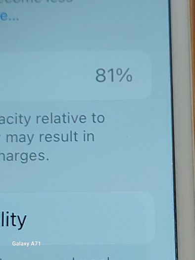 Apple IPHONE 6s, White, 64GB, Battery Health 81%, in excellent cosmetic condition