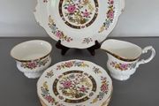 Serving Plate Side Plates Sugar Bowl Creamer Rosina