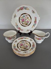 Serving Plate Side Plates Sugar Bowl Creamer Rosina