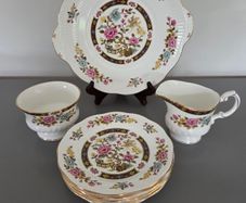 Serving Plate Side Plates Sugar Bowl Creamer Rosina