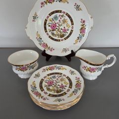 Serving Plate Side Plates Sugar Bowl Creamer Rosina