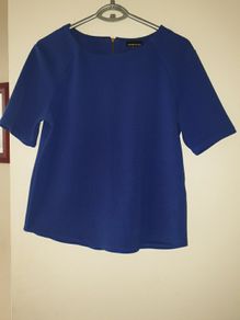 Warehouse cobalt blue textured top uk12