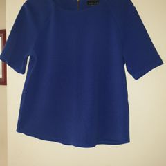 Warehouse cobalt blue textured top uk12