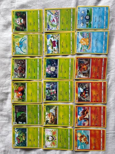Pokemon Sun Moon Base Set Full 93 card set Common Uncommon Trainers