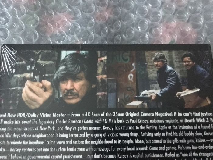 Death Wish 3 Sealed  4K Dolby Vision Slipcover Charles Bronson