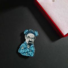 Breaking Bad Walter White Acrylic Pin - Heisenberg Badge Brooch