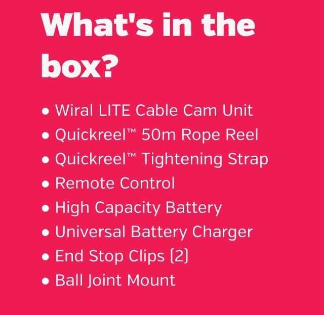 Wiral Lite - Portable cable cam system - Skycam