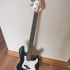 Encore Blaster Series Bass Guitar + Stand