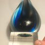 Tear drop Iridescent Glass Sculpture Image 3