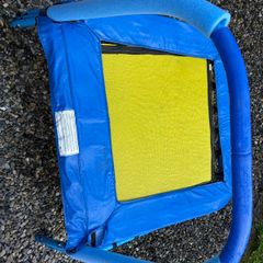 Trampoline with Handle - Yellow and blue