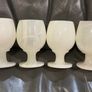 6 Handmade White Onyx Wine Glass Set Image 4