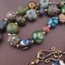 Ancient Gabri Thousand Eyes Skunk Glass Beads Necklace Image 2