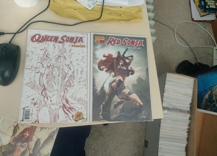 Red Sonja, Vampirella and bettie Page variants