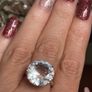 Antique Art Deco Silver Rock Crystal Ring Image 5