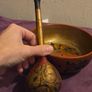 Hand Painted USSR Wooden Bowl and Spoon Image 6