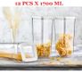 Brand NEW 12x1700 ml 12 PCS Kitchen Food Storage Box Container Set Organizer Square Vacuum Lid Airtight Jars Pantry Noodle Legume Cereals Rice Pasta Image 2