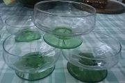 Green Vintage Glass Dishes